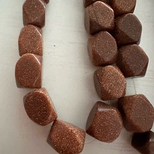 Tan stones with gold specs bracelets (2 of 2 listings)